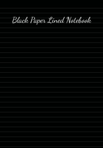Black Paper Notebook With Lined Pages, Black Paper Sketchbook, And