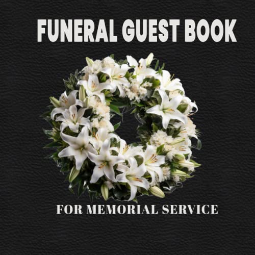 Funeral Guest Book For Memorial Service A Celebration Of Life Signin