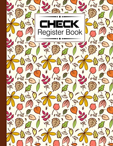 Check Register Book: Leaves Check Register Book, A Simple Checking ...