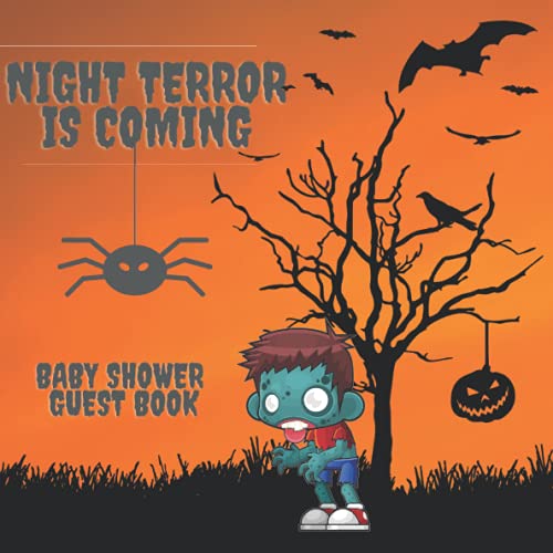 Night Terror is Coming Baby Shower Guest Book Halloween Funny Baby