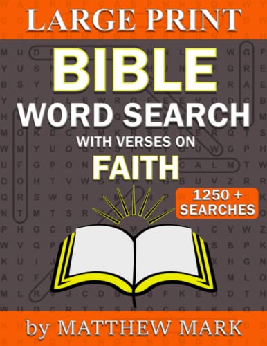Large Print Bible Word Search – with Verses on Faith by Matthew Mark ...