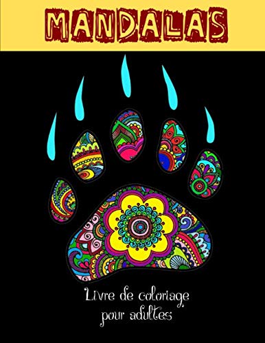 FUN LAVIE Livre De Coloriage Adultes 32 Mandalas - Reliure Spirale Anti-Stress Motifs Fleurs Insectes