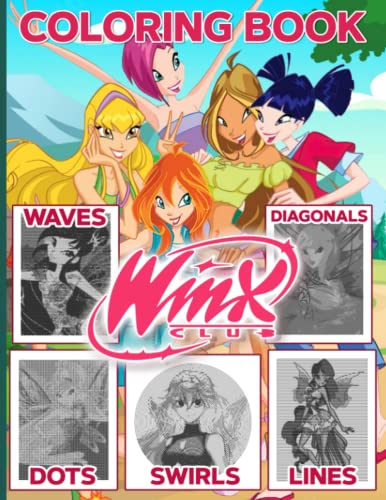 Winx Dots Lines Waves Swirls Diagonals Coloring Book: Anxiety Color To ...