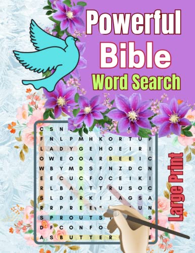 Powerful God Bible Word Search For All Ages: Large Print Puzzles With Special Messages Inside ...