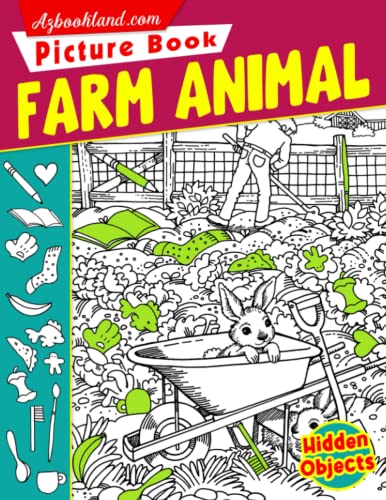 Farm Animal Hidden Objects Picture Book: The Search for Farm Treasures ...