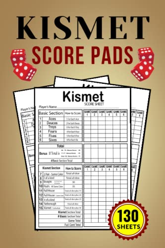 Kismet Score Pads: 130 Score Sheets For Scorekeeping – Kismet Score ...