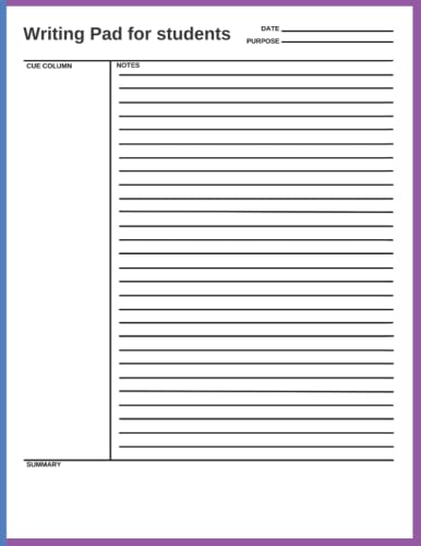 Writing Pad for students: Writing Pad for students , 100 pages ,8,5 x ...