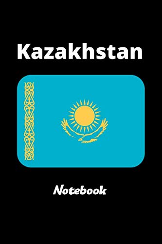 Kazakhstan Notebook: Kazakhstan Flag Lined Diary / Journal Gift, 120
