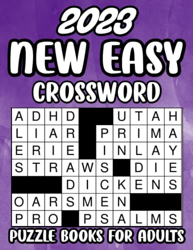 New Easy Crossword Puzzle Books For Adults by James S Alexander