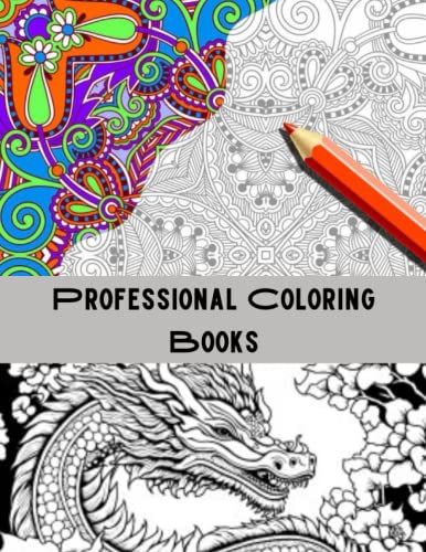Professional Coloring Books: A book for professional artists in drawing ...