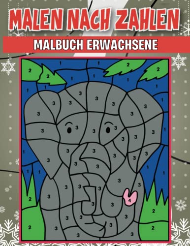 Malen nach Zahlen Malbuch Erwachsene: Großer Druck mit lustigen