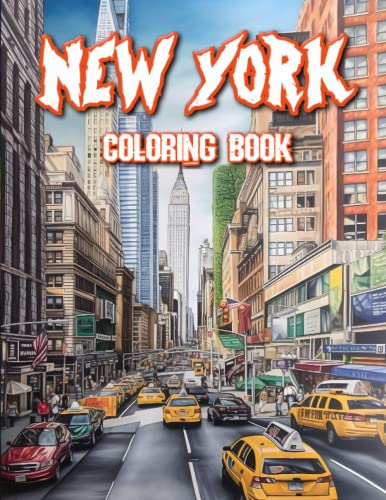 New York Coloring Book: 40 Beautiful Illustrations for Teens & Adults ...