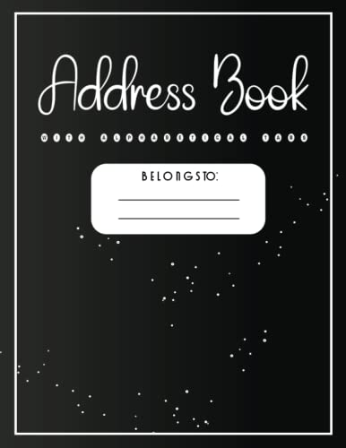Address Book With Alphabetical Tabs: Large Print - Large Telephone ...
