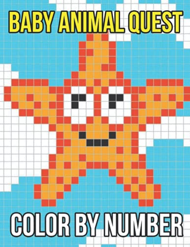 Baby Animal Quest Color By Number: Activity Puzzle Color By Number Book ...