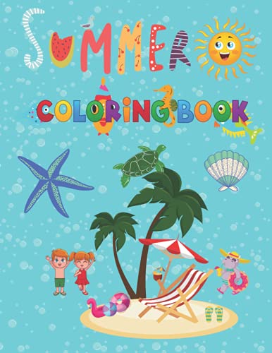 summer coloring book: beach and sea coloring book by Sherif Hany ...