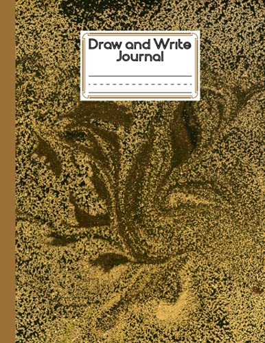 Draw and Write Journal: Marbled Golden Cover, Grades K-2, Primary ...