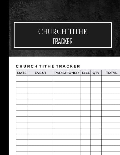Church Tithe Tracker: Church Record Books Donation Log. Large Church ...