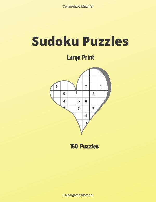 Sudoku Puzzles Large Print 150 Puzzles Sudoku Puzzles Books Games
