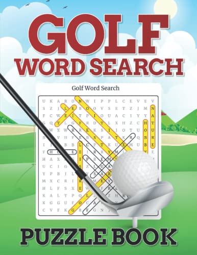 Golf Word Search Puzzle Book: Large Print Fun And Challenging Word Find ...