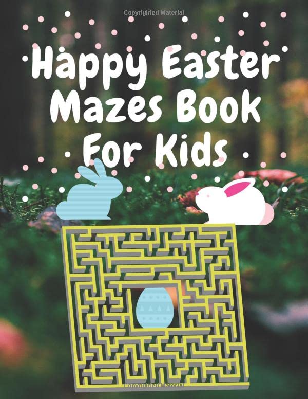 HAPPY EASTER MAZES BOOK FOR KIDS MAZE BOOK,COLORIN BOOK,CAT,the maze runner james dashner,maze