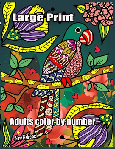 LARGE PRINT ADULTS COLOR BY NUMBER: Large Print Color By Number ...