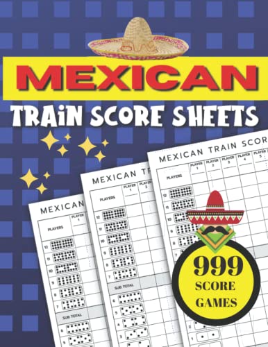 Mexican Train Score Sheets: Mexican Train Score Pads with Size 8.5 x 11 ...