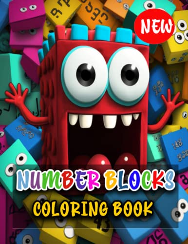 Number 1-100 blocks coloring book new: (New Version 2023) Great