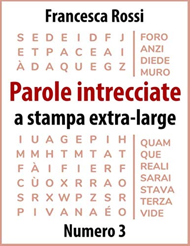 Parole intrecciate a stampa extralarge, Numero 3 Libro di attività