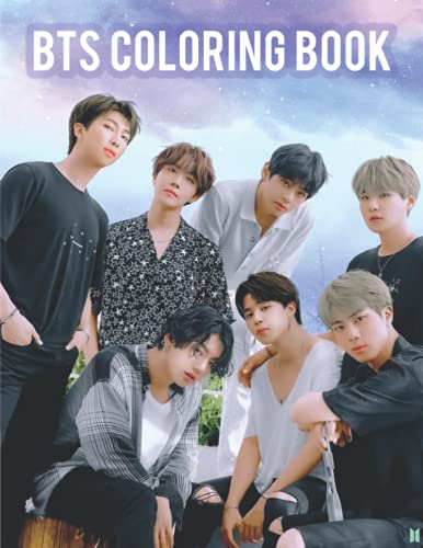 BTS Coloring Book: 39 Illustrations of BTS to Color relaxing and great for bts and kpop fans by ...