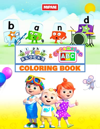 MiPan! - Alphablocks & Cocomelon ABC Coloring Book: Preschool Activity