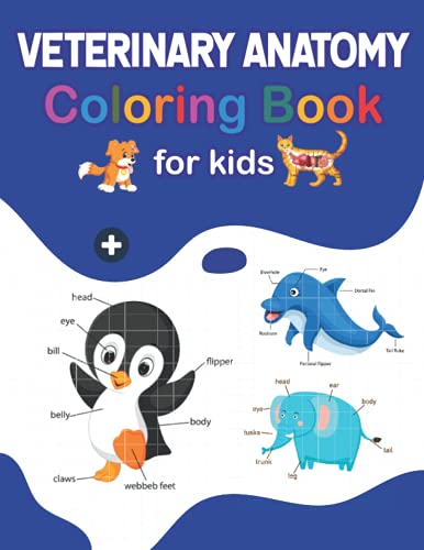 Veterinary Anatomy Coloring Book For Kids: Veterinary Anatomy Coloring Book For Kids Boys Girls ...