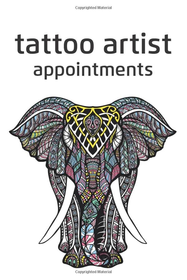 Tattoo Artist Art Appointment Book Undated Daily Hourly Planner