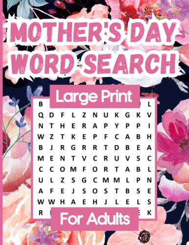Mother's Day Word Search Large Print for Adults: A Challenging ...