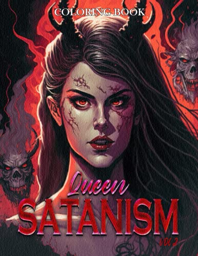 Queen Satanism Coloring Book: Horror Coloring Book for Adults, A Creepy ...