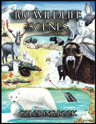 100 Wildlife Scenes Coloring Book: Get Creative and Relax with Our ...