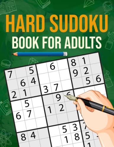 Hard Sudoku Book For Adults Advanced Sudoku Puzzles Book For Adults 