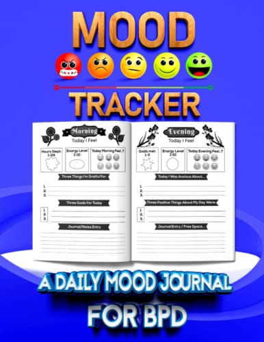 Mood Tracker A Daily Mood Journal For BPD: Daily Mood Notebook &amp; Mental ...