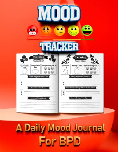 Mood Tracker A Daily Mood Journal For BPD: Daily Mood Notebook &amp; Mental ...