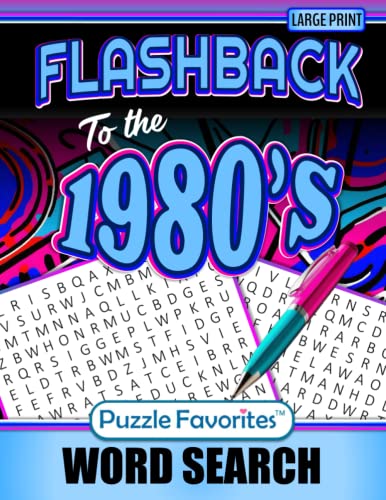 Flashback to the 1980s Word Search Large Print: with Fabulous 80’s ...