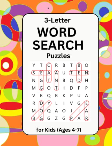 3-Letter WORD SEARCH Puzzles for Kids (Ages 4-7): Large Print ...