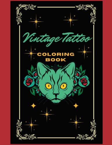 Vintage Tattoo Coloring Book: Beautiful Gifts Presents for Adults for ...