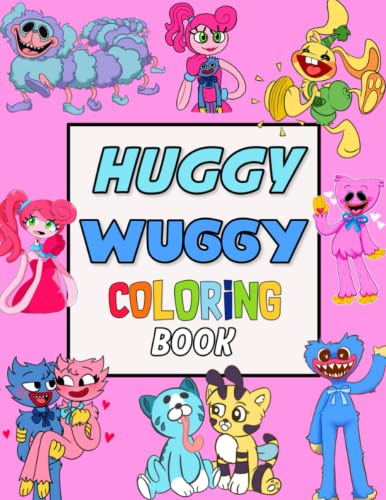 Huggy Wuggy Coloring Book: Huggy Wuggy Relax And Enjoy With 60