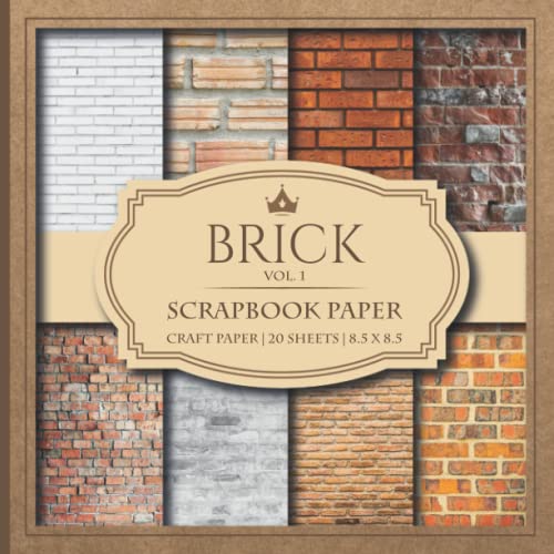 Brick Scrapbook Paper Decorative Brick Wall Photo Backgrounds. Craft