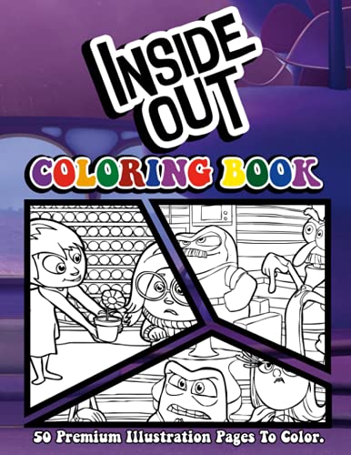 Inside Out Coloring Book: 50 Premium Illustration Pages to Color with ...