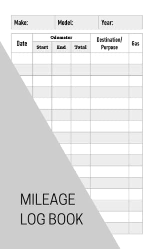 Mileage Log Book: Vehicle mileage tracker to record daily mileage for ...