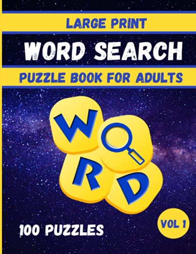 Word Search Puzzle Book for Adults: Large Print with 100 puzzles and ...