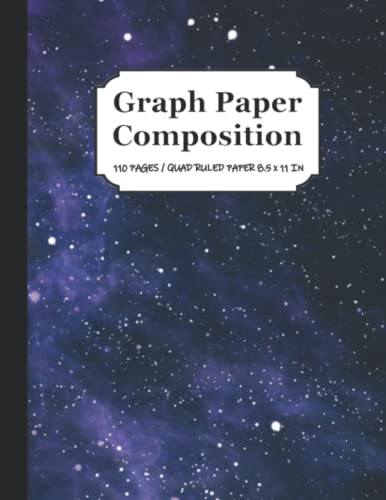 Graph paper Composition Notebook: Galaxy Lined Graph Paper Composition ...