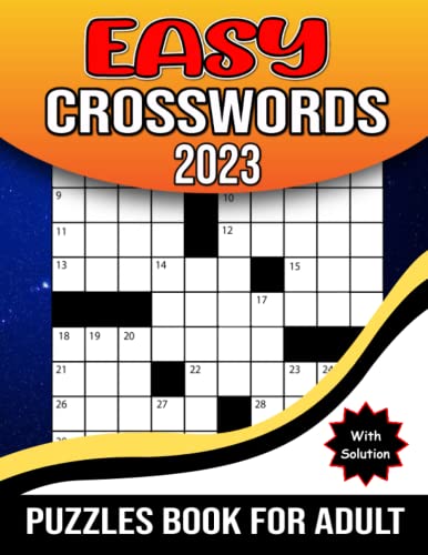 2023 Easy Crossword Puzzles Book For Adults Easy Crossword Puzzle Books For Adults Crossword 