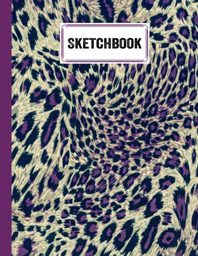 Sketchbook For Kids: Leopard Print Sketchbook,Blank White Pages for ...
