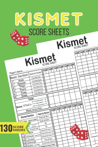 Kismet Score Sheets: 130 Score Pads For Scorekeeping – Kismet Score ...